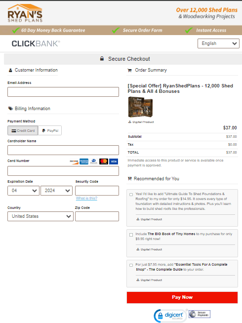 myshedplans-checkout-page